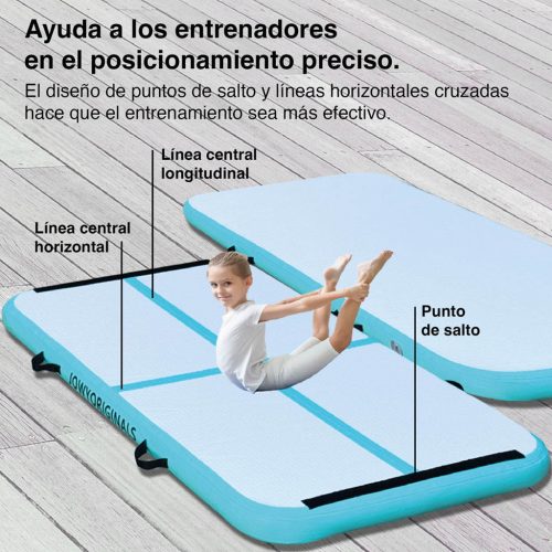 AirTrack 200x100x10cm Colchoneta Inflable, color Azul