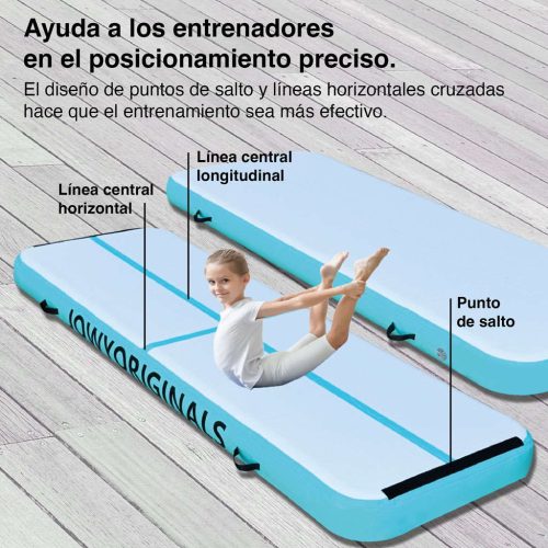 AirTrack 300x100x20cm Colchoneta Inflable, color Azul