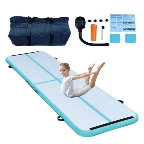AirTrack 400x100x10cm Colchoneta Inflable, color Azul