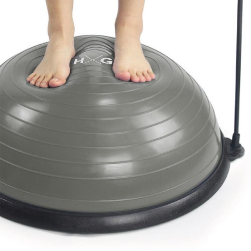 Bosu 58cm + Inflador, color Gris
