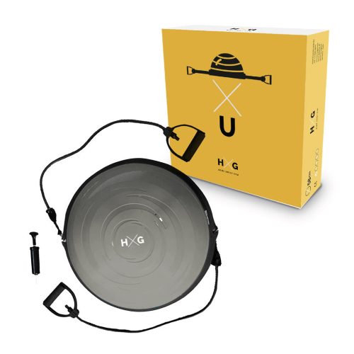 Bosu 58cm + Inflador, color Gris