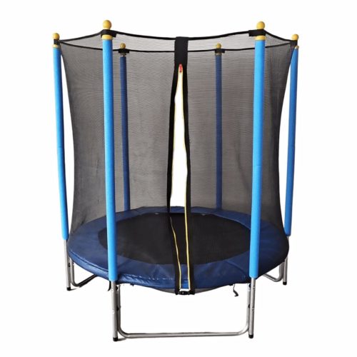 Cama Elástica con Red de Seguridad 140cm, color Azul