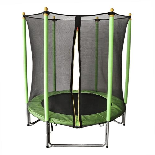 Cama Elástica con Red de Seguridad 140cm, color Verde