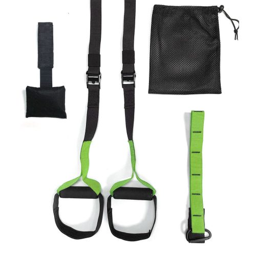 Correas de Suspensión tipo TRX, color Verde