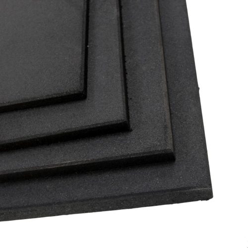 Loseta de Caucho 1,5cm Negro 50x50cm, Alta Densidad para Interior, Antideslizante