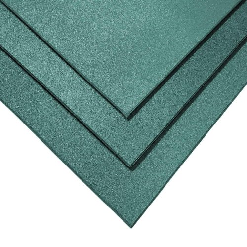 Loseta de Caucho 1,5cm Verde 50x50cm, Alta Densidad para Interior/Exterior, Antideslizante