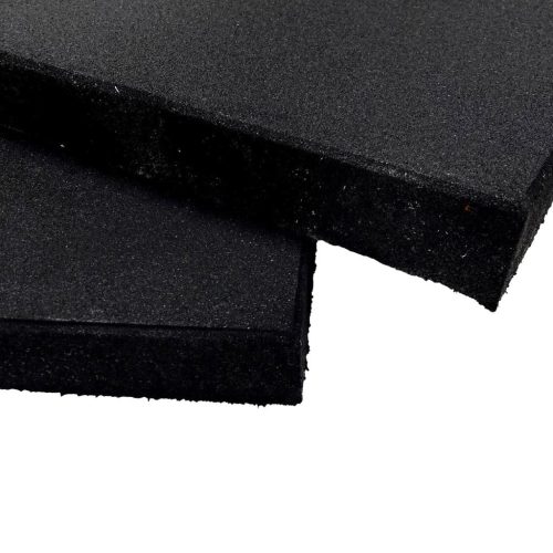 Loseta de Caucho 4cm Negro 50x50cm, Alta Densidad para Interior, Antideslizante
