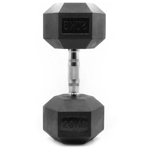 Mancuerna Hexagonal 20Kgs con Revestimiento de Caucho - 1 unidad