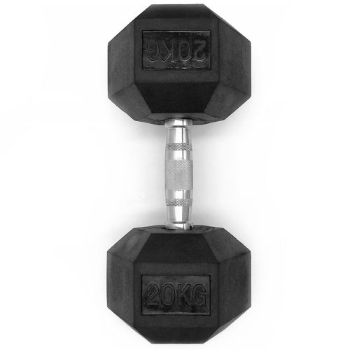 Mancuerna Hexagonal 20Kgs con Revestimiento de Caucho - 1 unidad