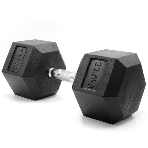 Mancuerna Hexagonal 22,5Kgs con Revestimiento de Caucho - 1 unidad