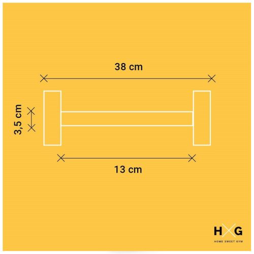 Mancuerna Hexagonal 22,5Kgs con Revestimiento de Caucho - 1 unidad