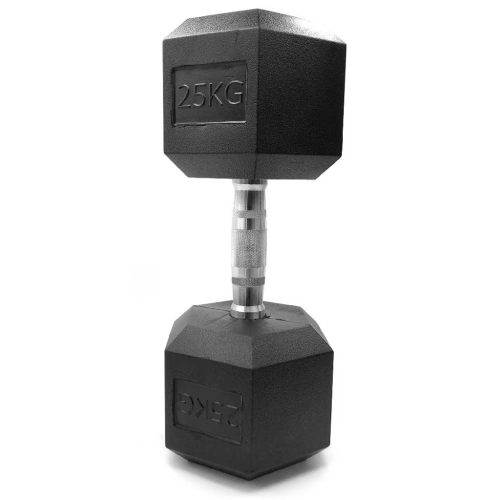 Mancuerna Hexagonal 25Kgs con Revestimiento de Caucho - 1 unidad