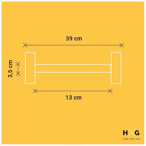 Mancuerna Hexagonal 25Kgs con Revestimiento de Caucho - 1 unidad
