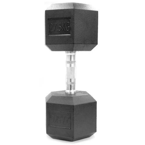 Mancuerna Hexagonal 27,5Kgs con Revestimiento de Caucho - 1 unidad