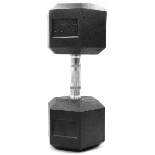 Mancuerna Hexagonal 30Kgs con Revestimiento de Caucho - 1 unidad