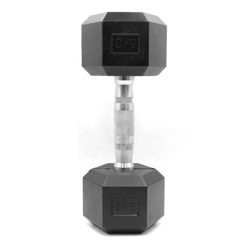 Mancuerna Hexagonal 6kgs con Revestimiento de Caucho - Pack 2uds