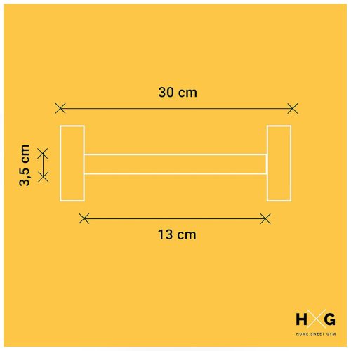 Mancuerna Hexagonal 8kgs con Revestimiento de Caucho - Pack 2uds