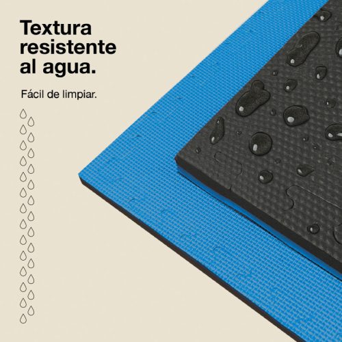 Tatami Puzzle 2,5cm Azul/Negro 100x100cm, Reversible Antideslizante T