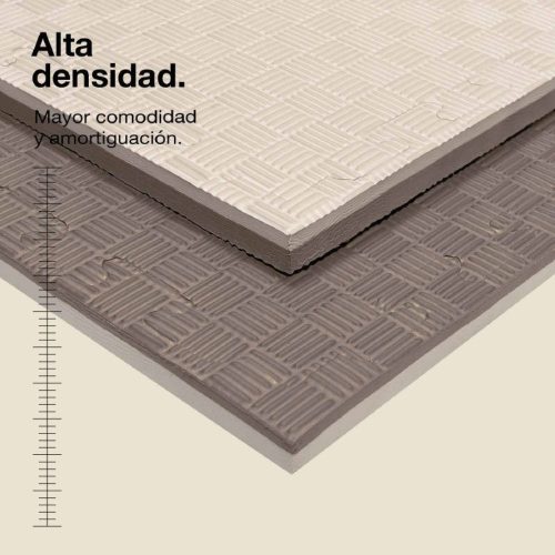 Tatami Puzzle 2cm Gris/Blanco 100x100cm, Reversible Antideslizante F
