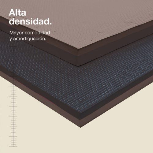 Tatami Puzzle 4cm Gris/Negro 100x100cm, Reversible Antideslizante T