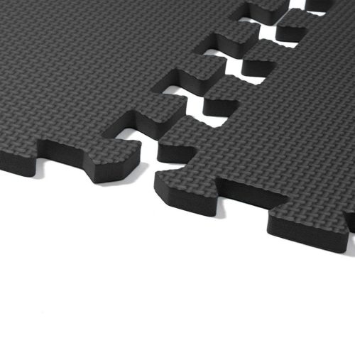 Tatami Puzzle 1cm Negro 60x60cm, Antideslizante T - Pack 4 uds