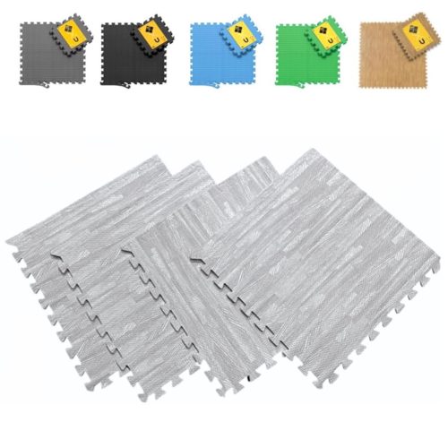 Tatami Puzzle 1cm Gris 60x60cm, Antideslizante T - Pack 4 uds