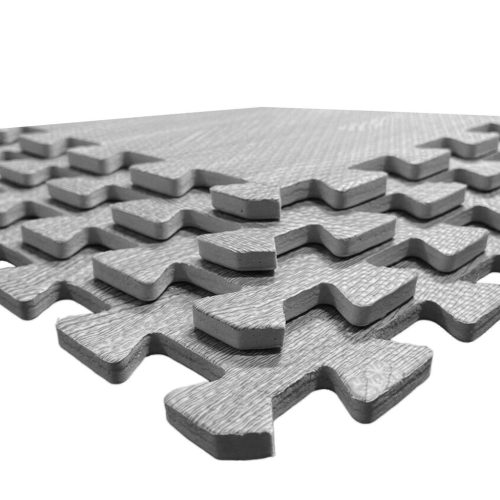 Tatami Puzzle 1cm Parquet Gris 60x60cm, Antideslizante T - Pack 48 uds