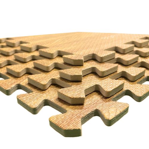 Tatami Puzzle 1cm Parquet 60x60cm, Antideslizante T - Pack 48 uds